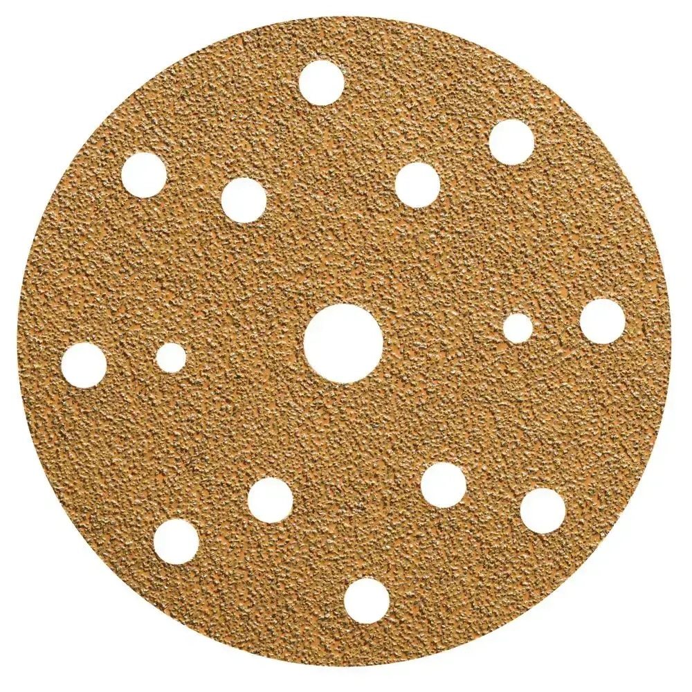 D-150; P80; 100 шт. GOLD, 15 отверстий. Шлифовальные круги на липучке SUNMIGHT: 150 мм; P80; 100 шт.