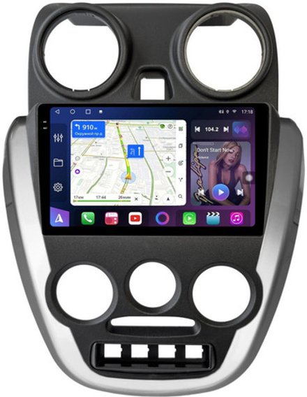 Магнитола для Lada Granta 2011-2018 (большая рамка) - FarCar BM9-7278F2 монитор 9.5" QLED на Android 14, TS10, 4+32Гб, CarPlay, 4G SIM-слот