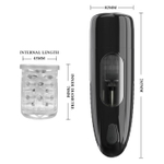 Автоматический мастурбатор с вращением и поступательными движениями Marlon (Цвет: черный)