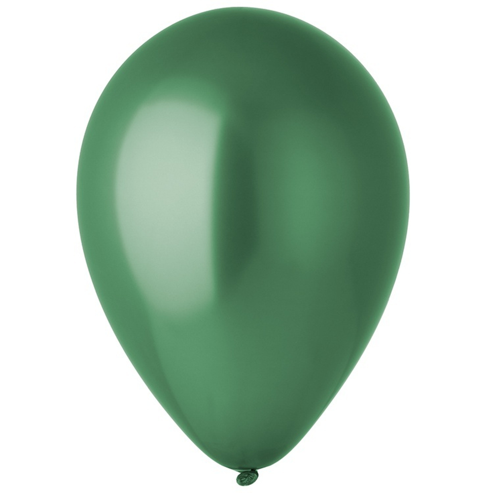 Шары "Тёмно-зелёный металлик" 35 см (летают от 3-х дней)