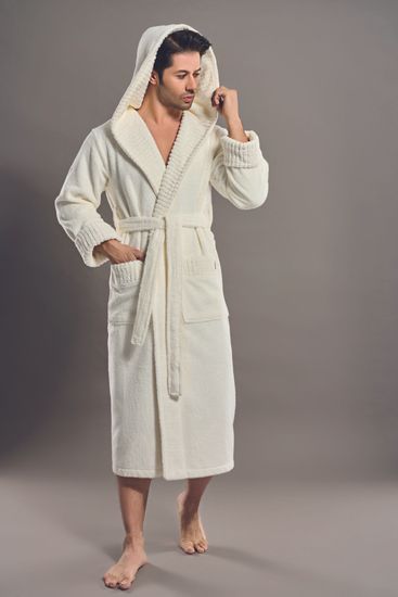 Халат мужской махровый Nusa Long TWIST 3XL кремовый