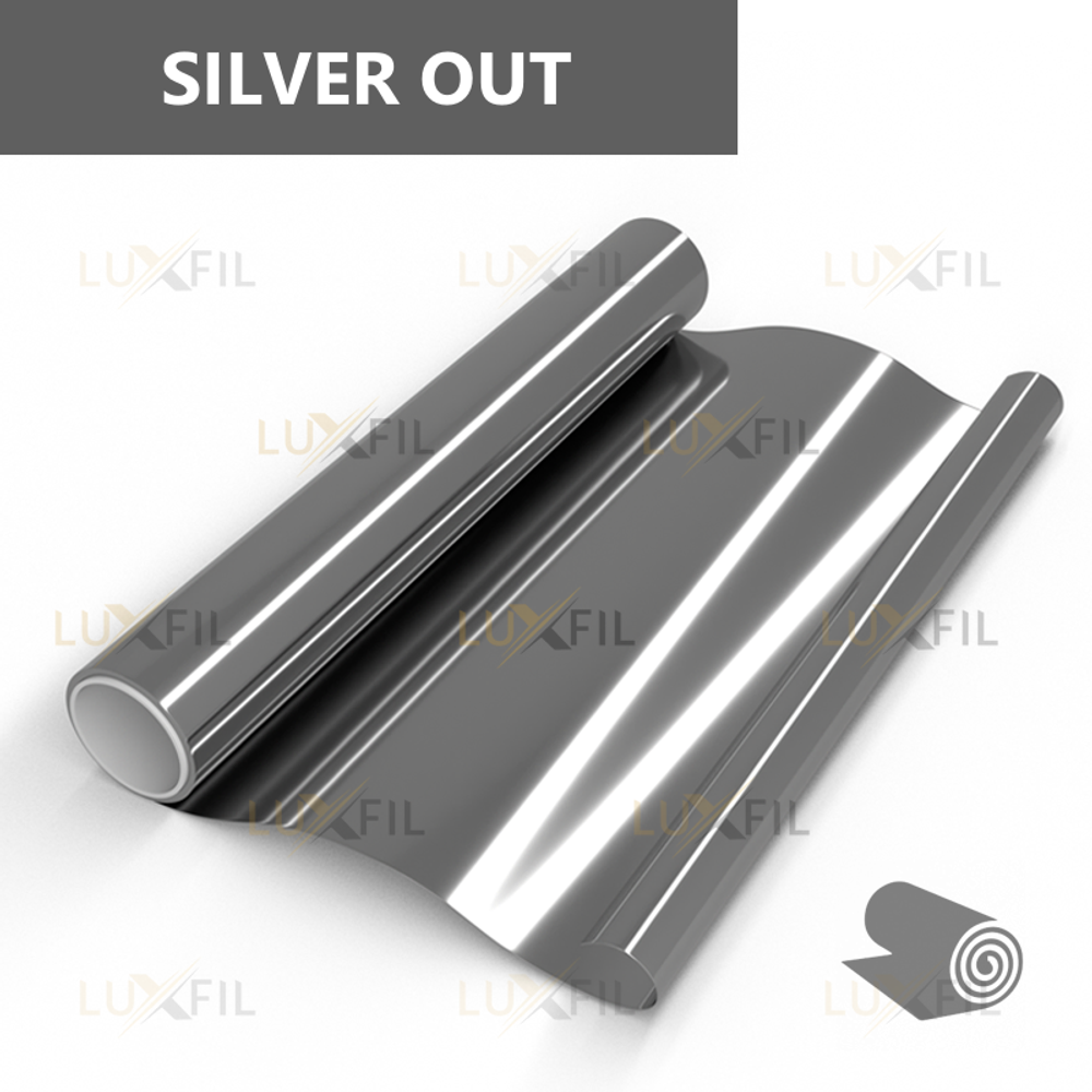 Пленка для окон декоративная SILVER OUT LUXFIL, рулон (размер 1,524x30м.)