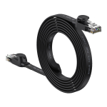 LAN кабель Baseus High Speed Six Types of RJ45 Gigabit Network Cable (Flat) - Black 5m