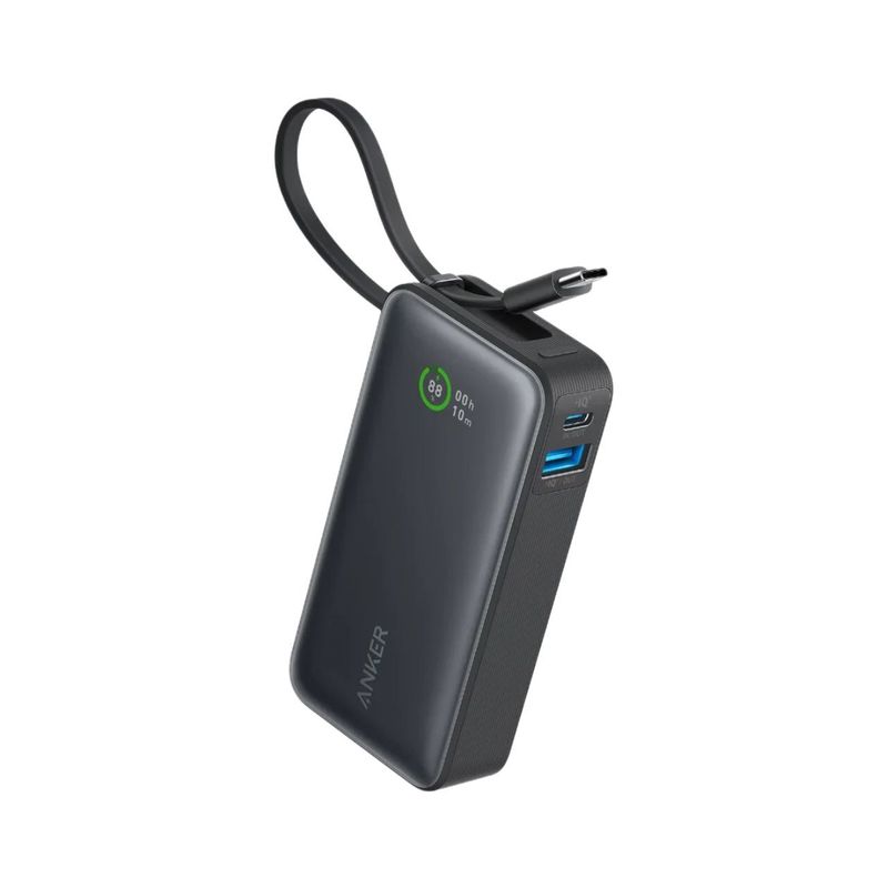 Внешний аккумулятор Anker Nano Power Bank 10000 mAh A1259 черный (30W Built-In USB Cable)