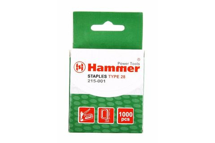 Скобы для степлера Hammer Flex 215-001  12мм, ширина 5мм,