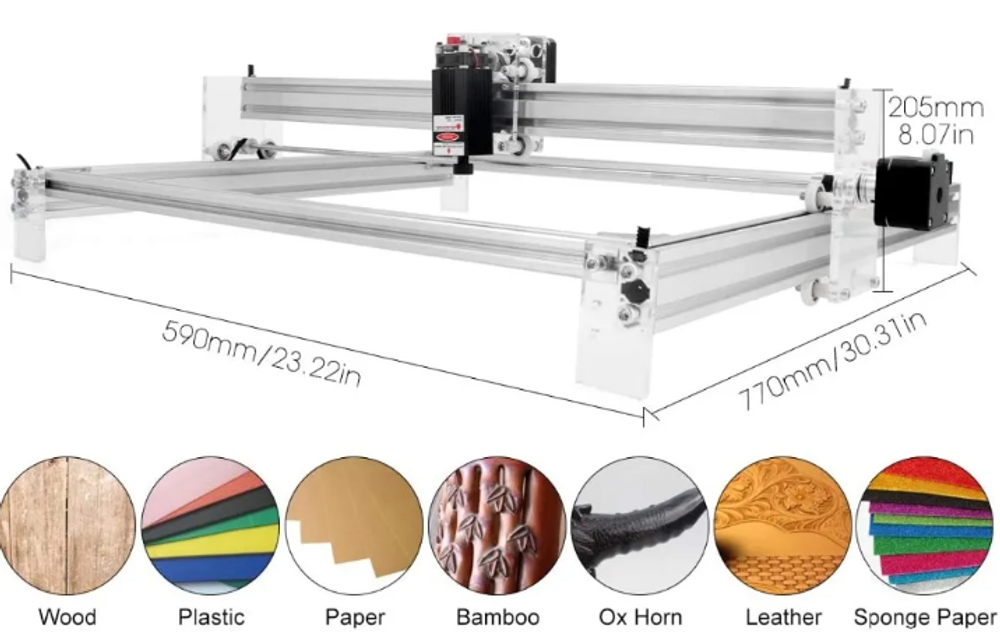 Настольный лазерный станок CNC2-6550 PRO