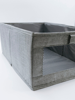 Органайзер для хранения вещей одежды  коробка для полотенец белья с окном ящик для хранения 40х27х17см, Премиум