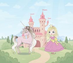 Фотообои принцесса для девочек