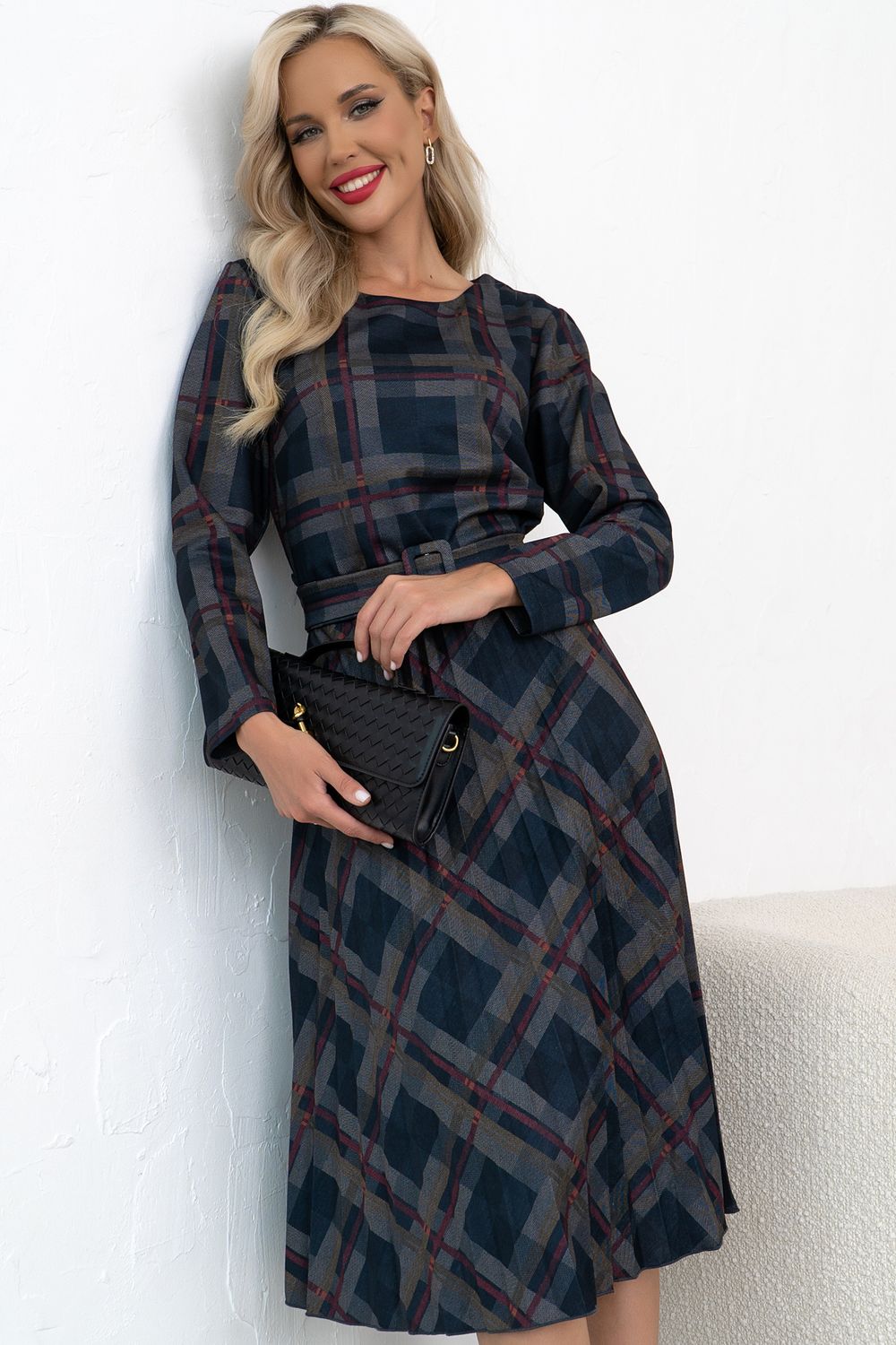 Платье Сильвия (графит/марсала) Р11-1086/19 Nikol