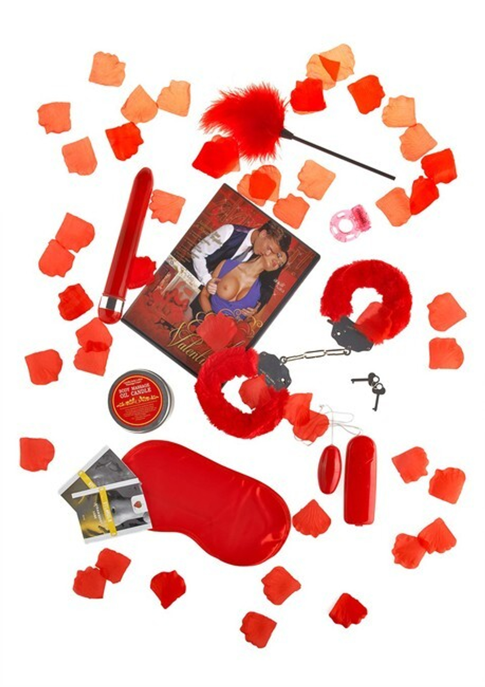 Набор для романтической ночи Red Romance Gift Set (Цвет: красный)