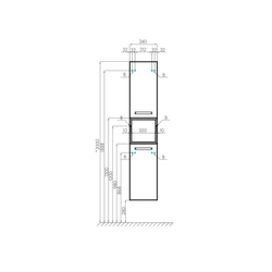 Шкафчик Акватон Лофт Фабрик, дуб кантри схема