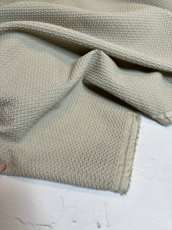 Костюмно-плательная фактурная жаккардовая шерсть (Marzotto, 100%шерсть, Лен в дымке, 152, 240 гр/м2)