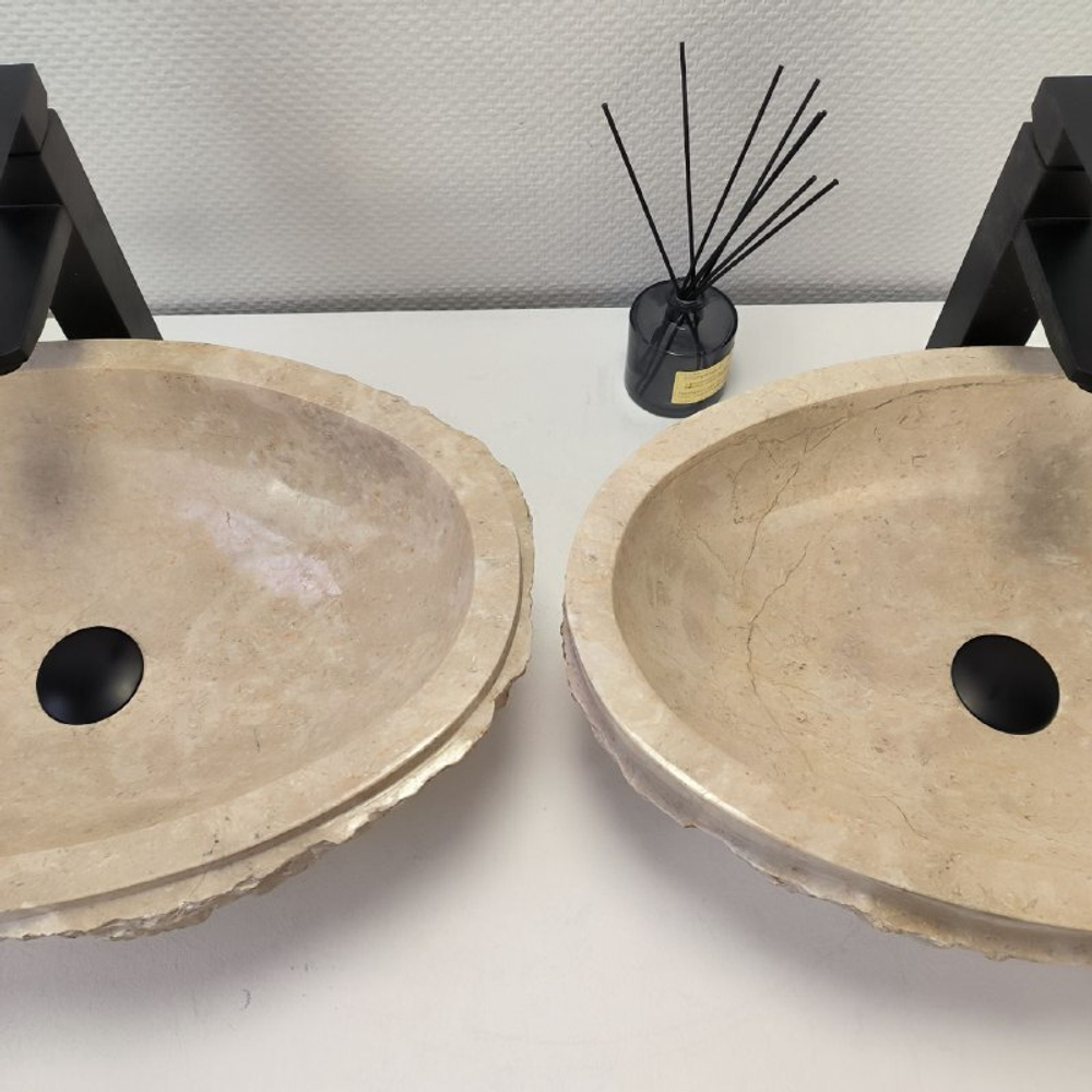 Раковина из мрамора ПАРА! Oval Marmo Wave OM-62884 57*37*15 120