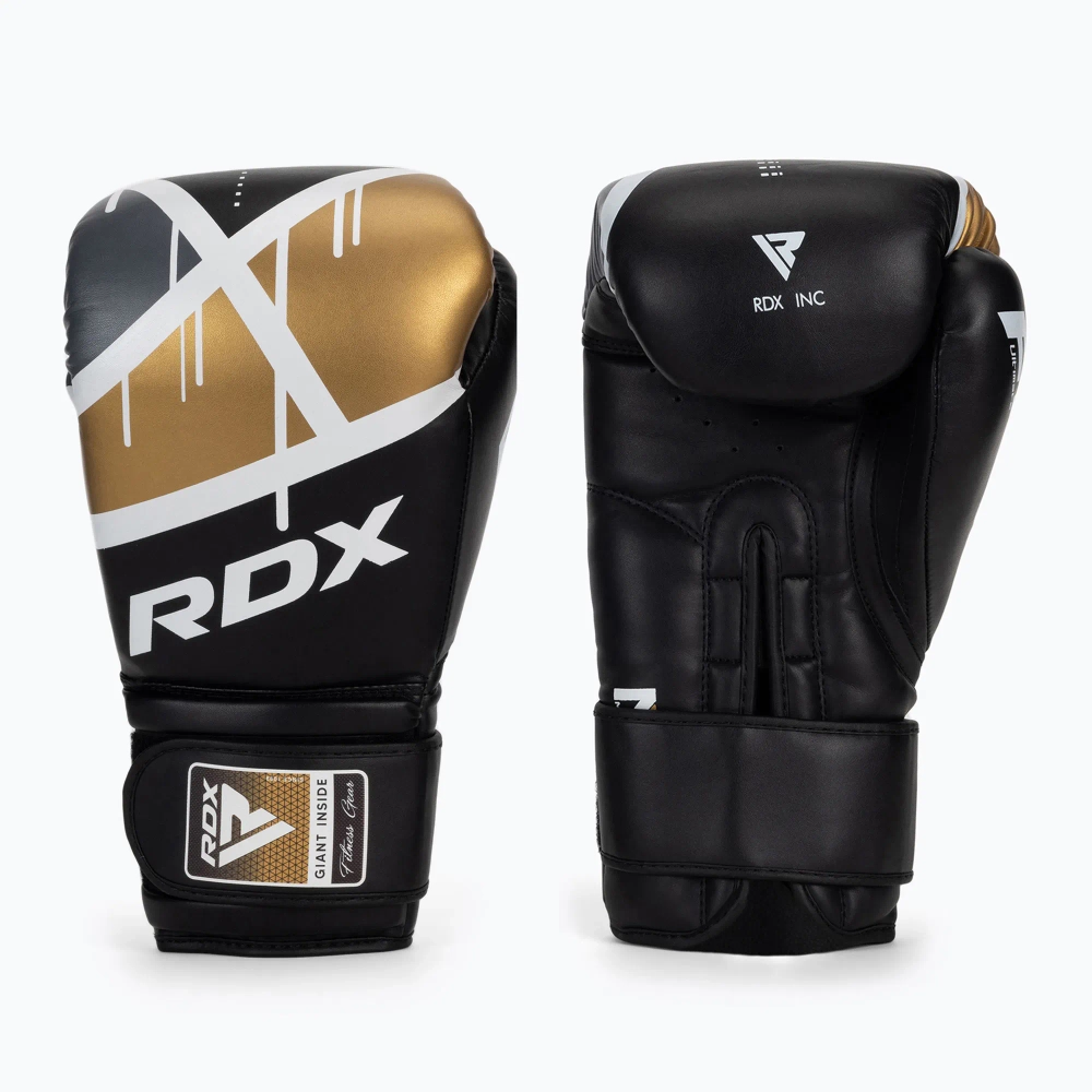 Боксёрские перчатки RDX BGR-F7 чёрно-золотые