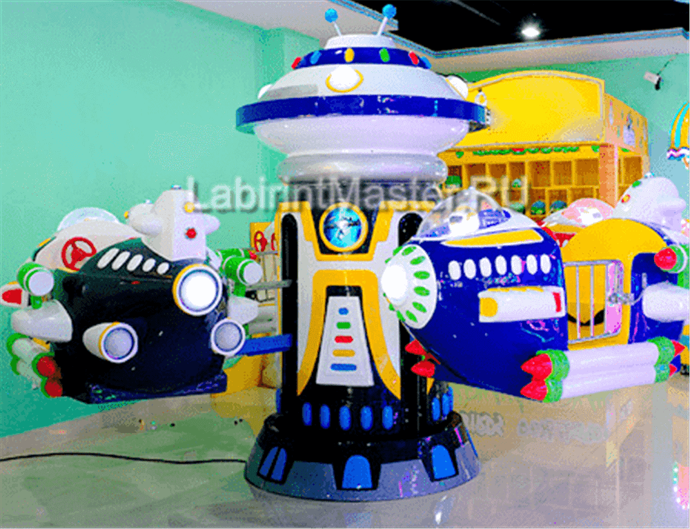 Электрическая Аттракцион карусель «Космическое путешествие», 3,5×3,5×2,6 м
