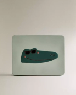 ZARA HOME МЕТАЛЛИЧЕСКИЙ ЯЩИК ДЛЯ ХРАНЕНИЯ "КРОКОДИЛ", РАЗНОЦВЕТНЫЙ