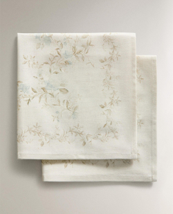 Zara Home столовая салфетка из хлопка, цветочный мотив, 45 45 см (комплект 2 шт.) · 5296/022