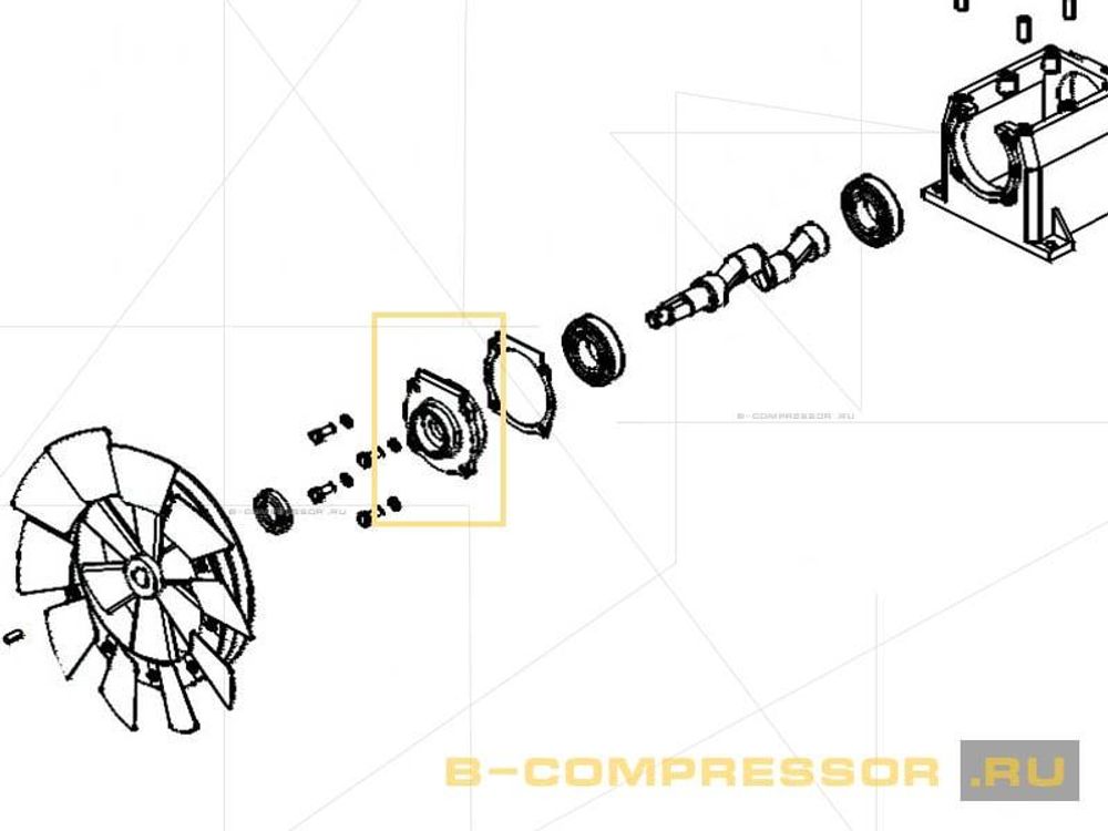 Корпус подшипника С412М.01.00.006 на чертеже