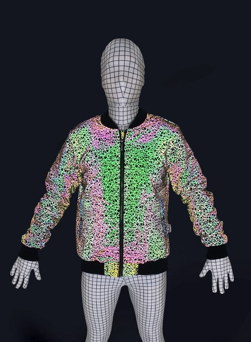 Бомбер Гидроплан "Rainbow Spider Reflective" Светоотражающий Утепленный