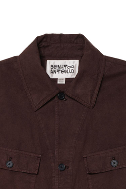 ZARA X BENITO ANTONIO ТОНКАЯ КУРТКА НА ПУГОВИЦАХ, КОРИЧНЕВЫЙ