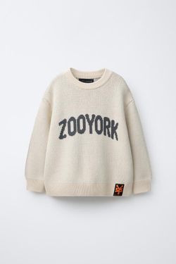 ZARA Х ZOO YORK ДЖЕМПЕР ВЯЗАНЫЙ ZOO YORK, ЭКРЮ