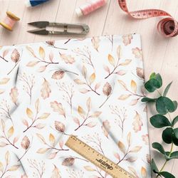 Ткань бязь осенние листья