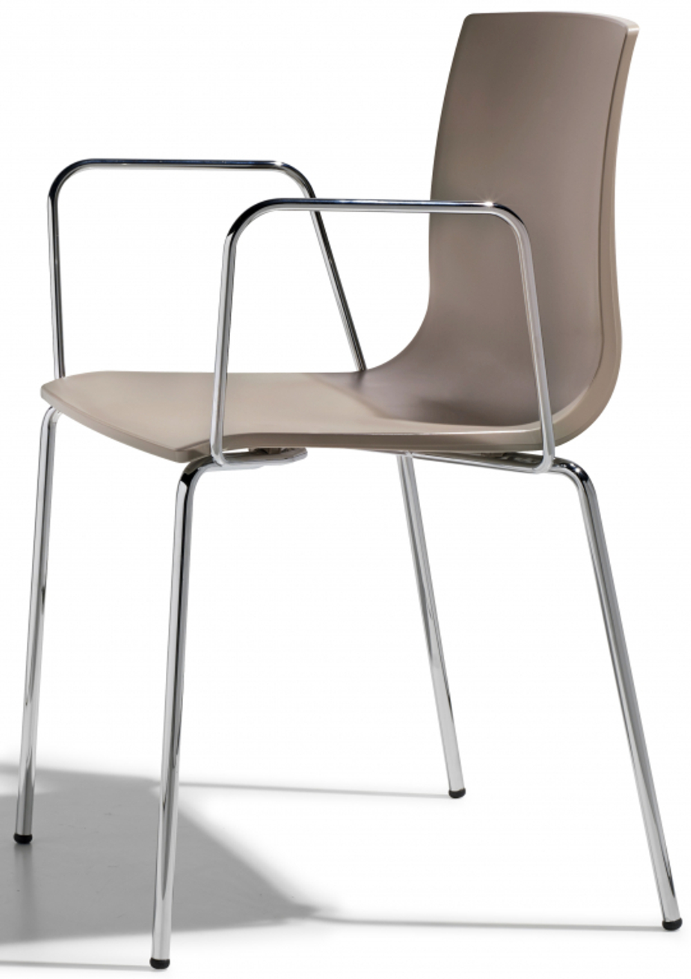 Кресло пластиковое Scab Design Alice, хром, тортора