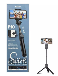 Монопод-штатив для селфи Remax P10 Hunyo Selfie Stick Bluetooth, (0.63 m) Black Черный