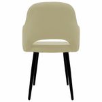 Стул BRABIX "Comodo CF-075", велюр бежевый, каркас металлический усиленный черный, 532775