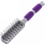Расческа массажная «Lavanda», вентиляционная, цвет ручки фиолетовый, 23,5 см