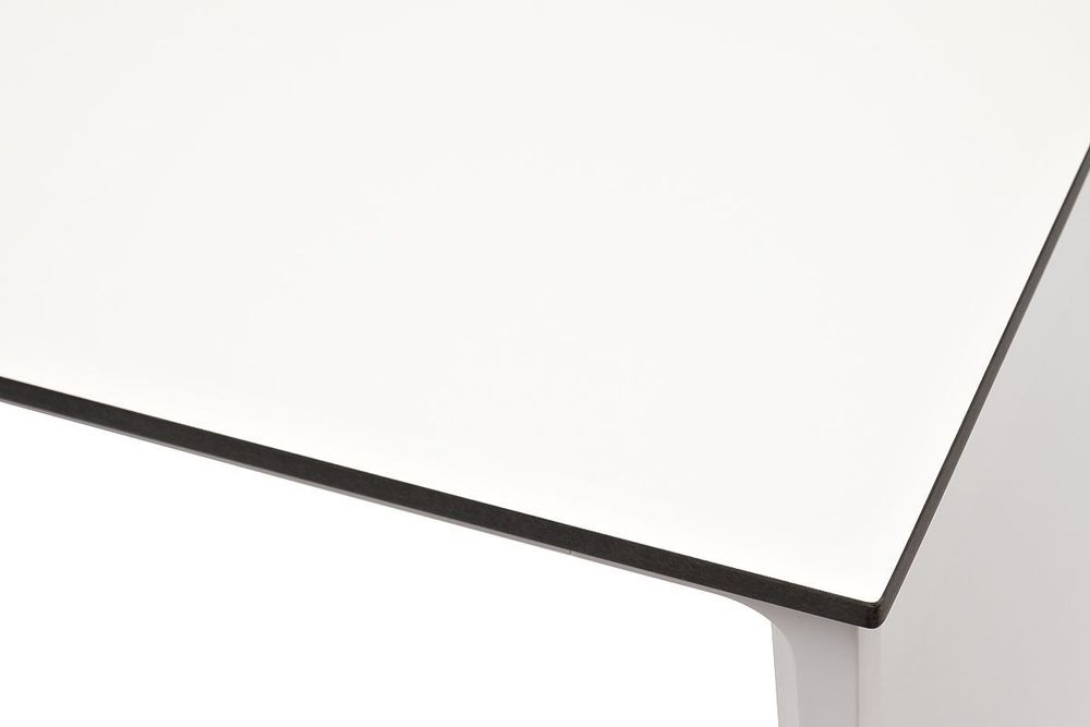 "Малага" обеденный стол из HPL 90х90см, цвет молочный, каркас белый