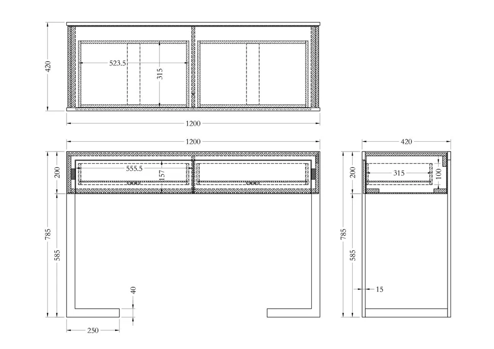Консольный стол Garda Decor KFG103