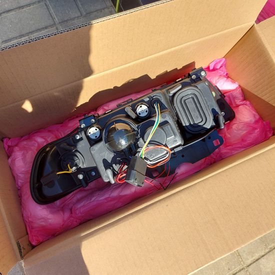 Передние фары angel eyes led chrome для BMW 7 E38 94-98