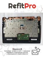 Верхняя панель с клавиатурой (топкейс) для ноутбука Lenovo 100s-14IBR черная, с подсветкой, раскладка - русская (5CB0M97422)