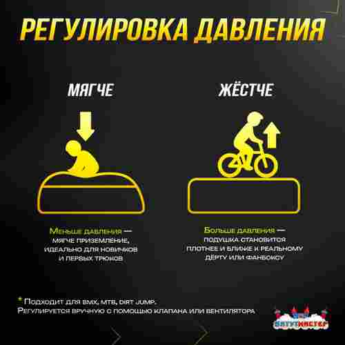 Надувная подушка «RideAir» для байк-трюков и прыжков, 16×9×2,6 м