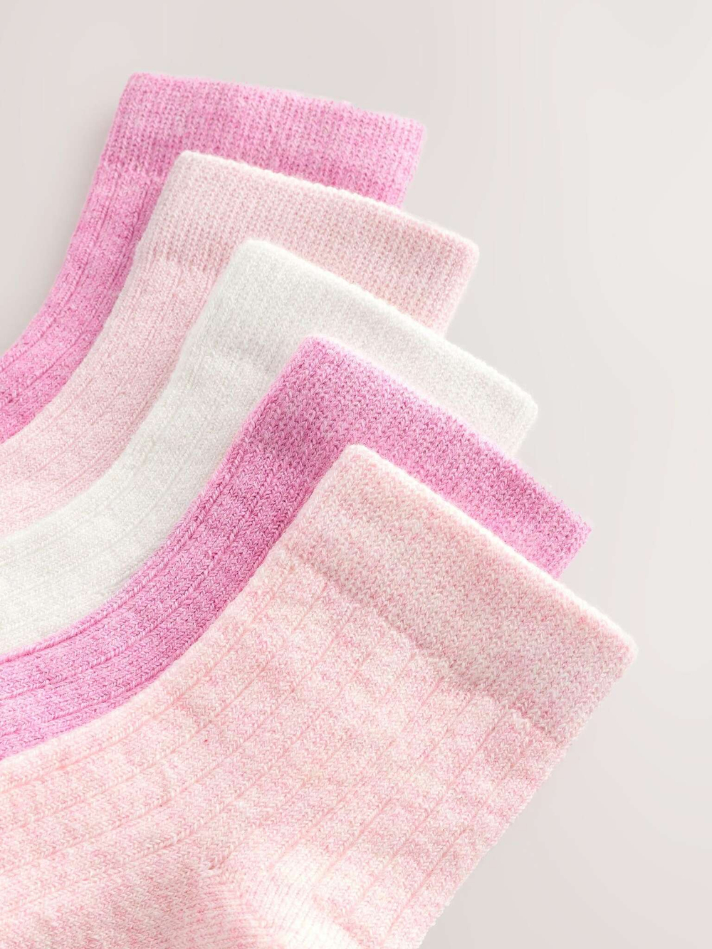 Носки для малышей Next E45-065, 5 шт., Белый, Розовый