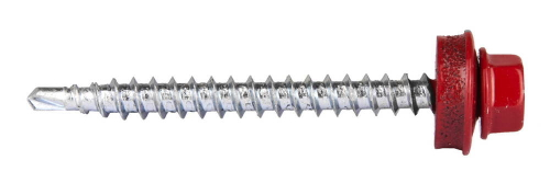 Саморезы СКД кровельные, RAL 3003 рубиново-красный, 50 х 4.8 мм, 250 шт, для деревянной обрешетки, ЗУБР Профессионал