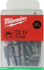 Бита Milwaukee TX15 25мм 25шт (4932399595)