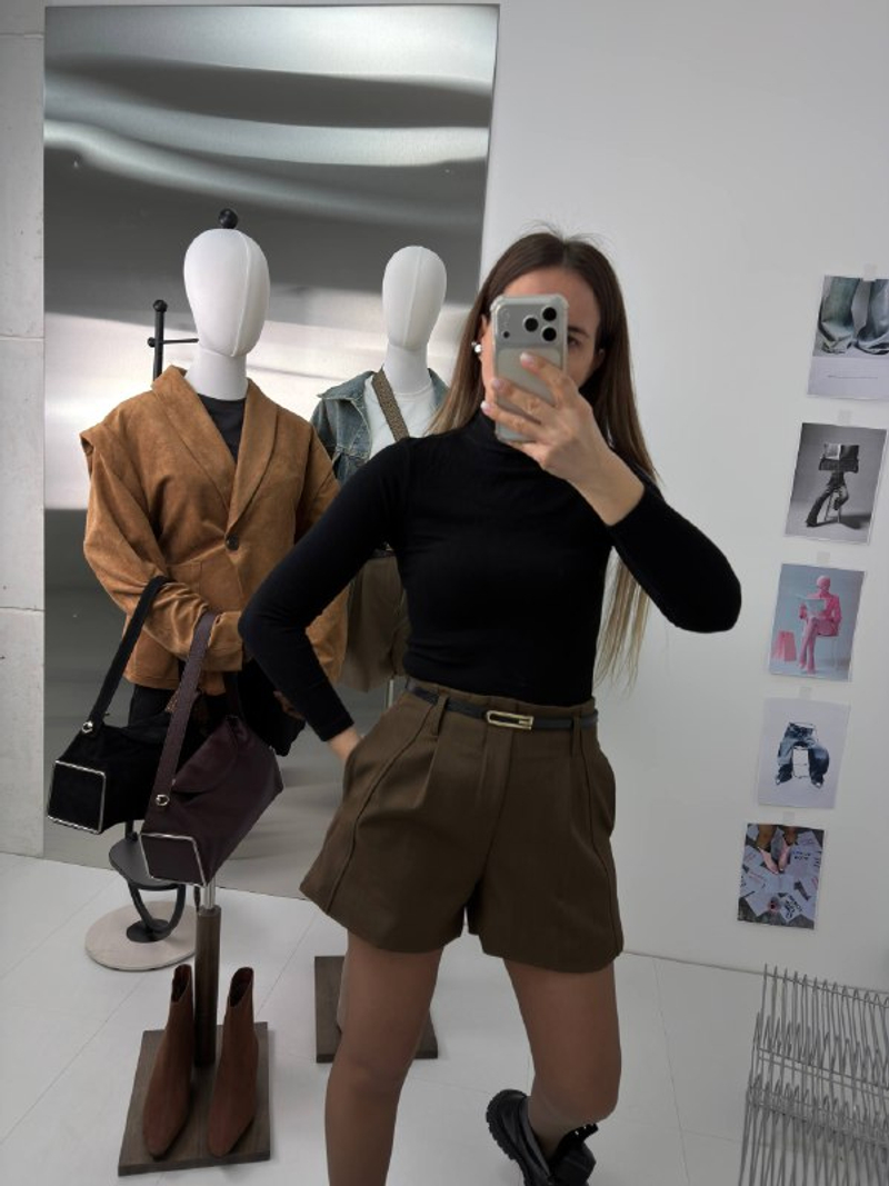 Шорты женские артикул 2537 цвет "шоколадный"