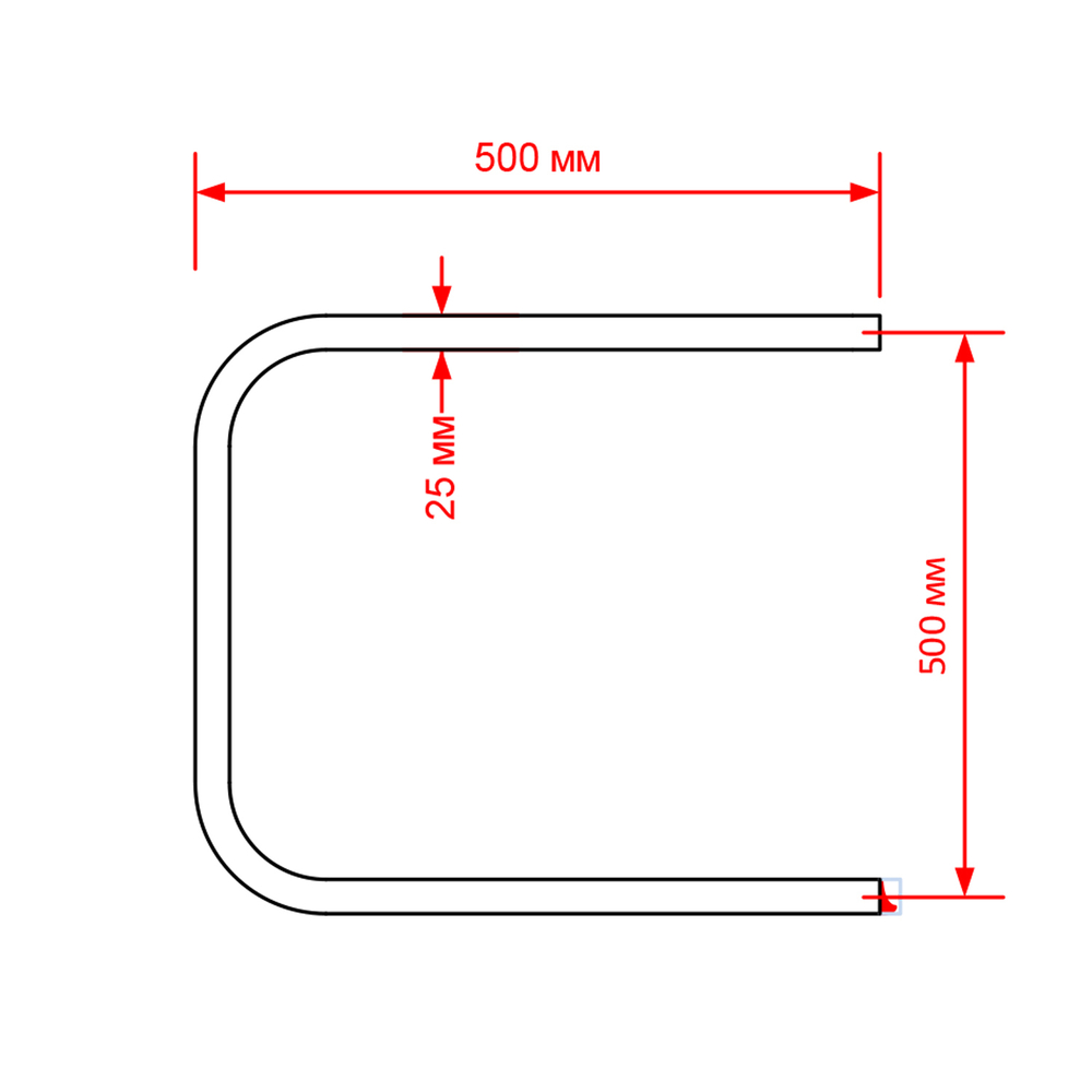 Полотенцесушитель MIXLINE SIMPLE P 50x50 (кнопочный выкл, 123 Вт) ХРОМ