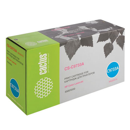 Картридж лазерный CACTUS (CS-C9733A) для HP Color LaserJet 5500/5550, пурпурный, ресурс 12000 стр., CS-C9733A(R)