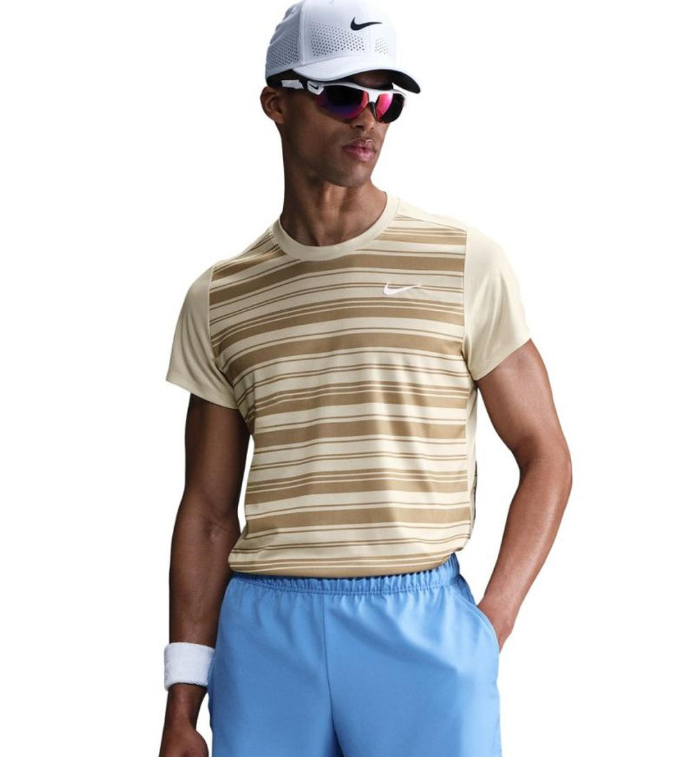 Теннисная футболка Nike Court Victory Dri-Fit Tennis - khaki/white
