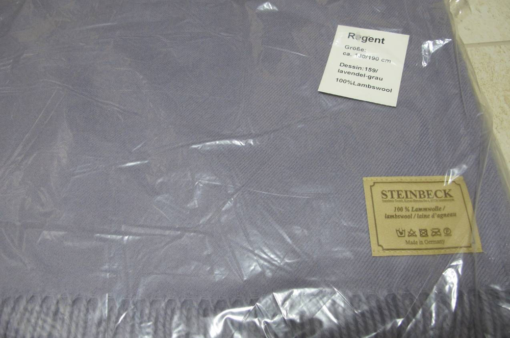 Плед шерстяной 130x190 Steinbeck Regent - 159 Lavande/Grey