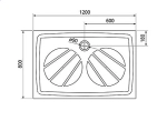 Душевой поддон Ravak Galaxy Pro Gigant 120x80 черный матовый