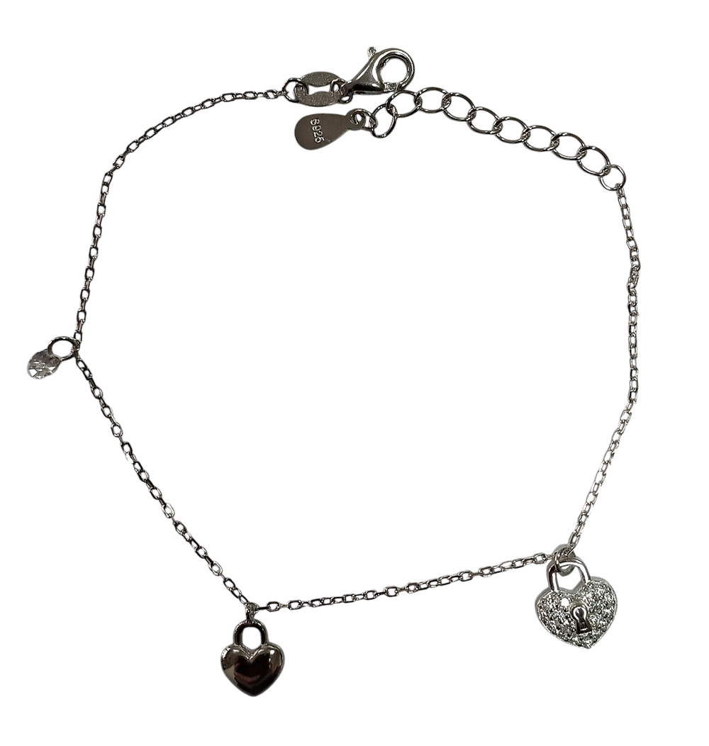 Ювелирный браслет, серебро, с подвесами