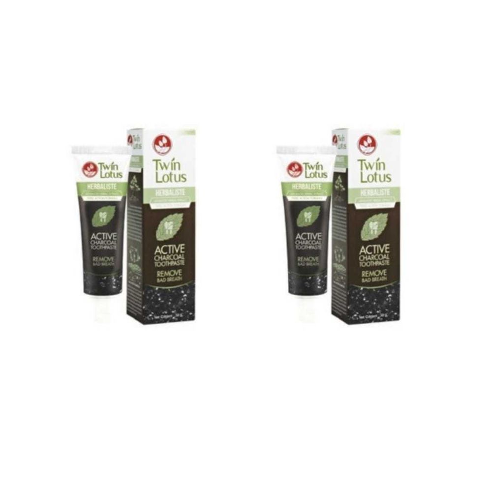 Зубная паста Twin Lotus Active Charcoal c углем 25 гр 2 уп