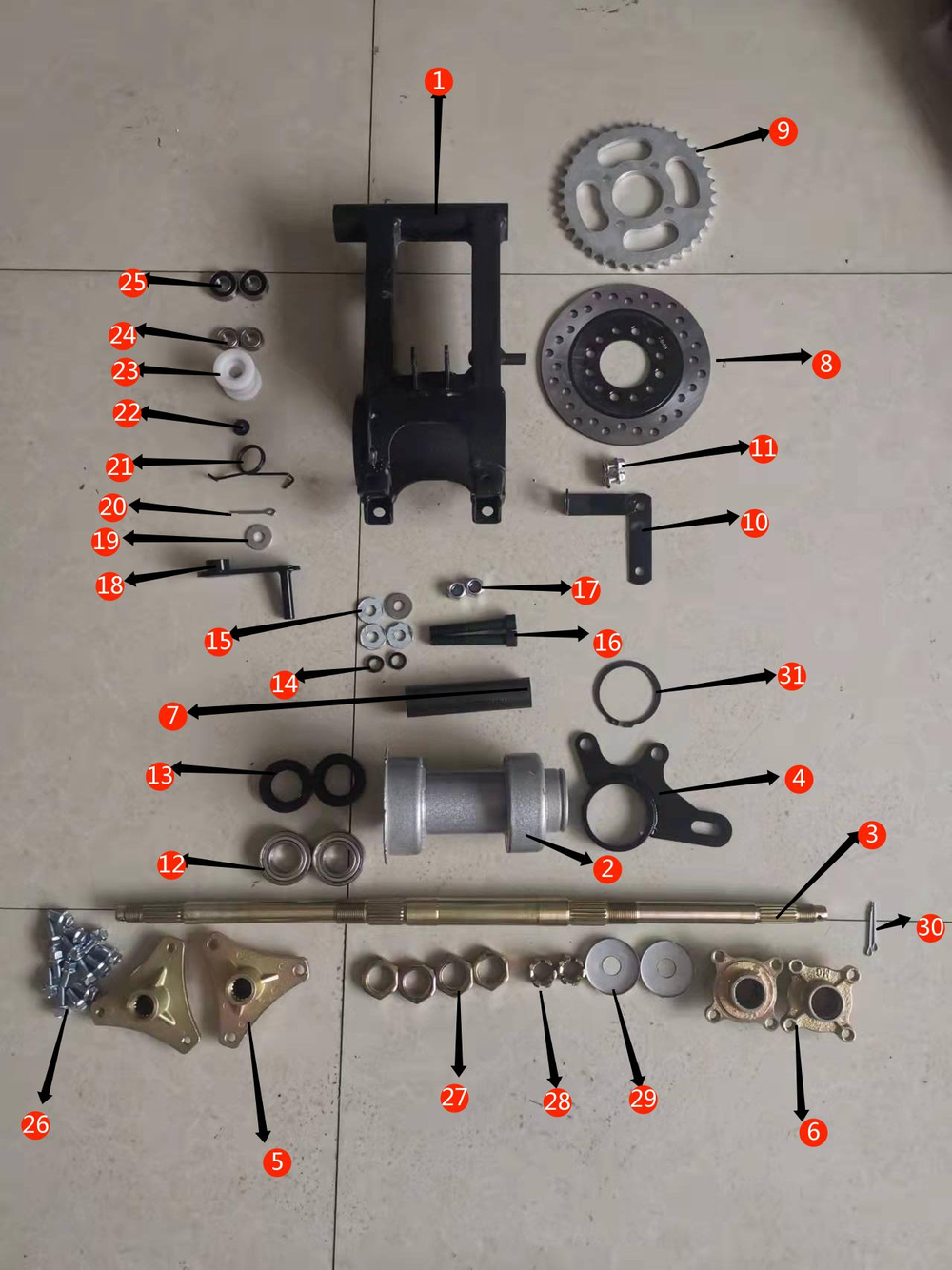 Запчасти C к квадроциклу Motax Mikro 110