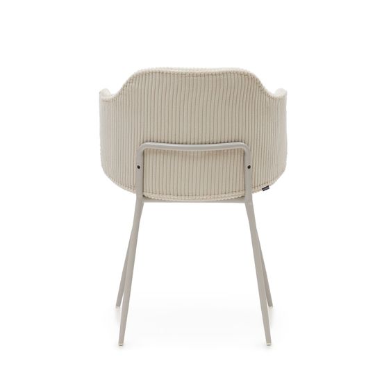 Suanna Стул из бежевого вельвета со стальными ножками La Forma Испания 