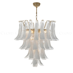 Люстра Cloyd AZORES-B C10 / Ø65 см - латунь светл. - бело-прозрачн.стекло (арт.11652)