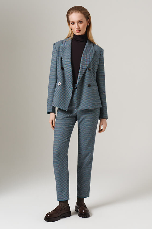 1897 Жакет женский (бирюзово-коричневый)